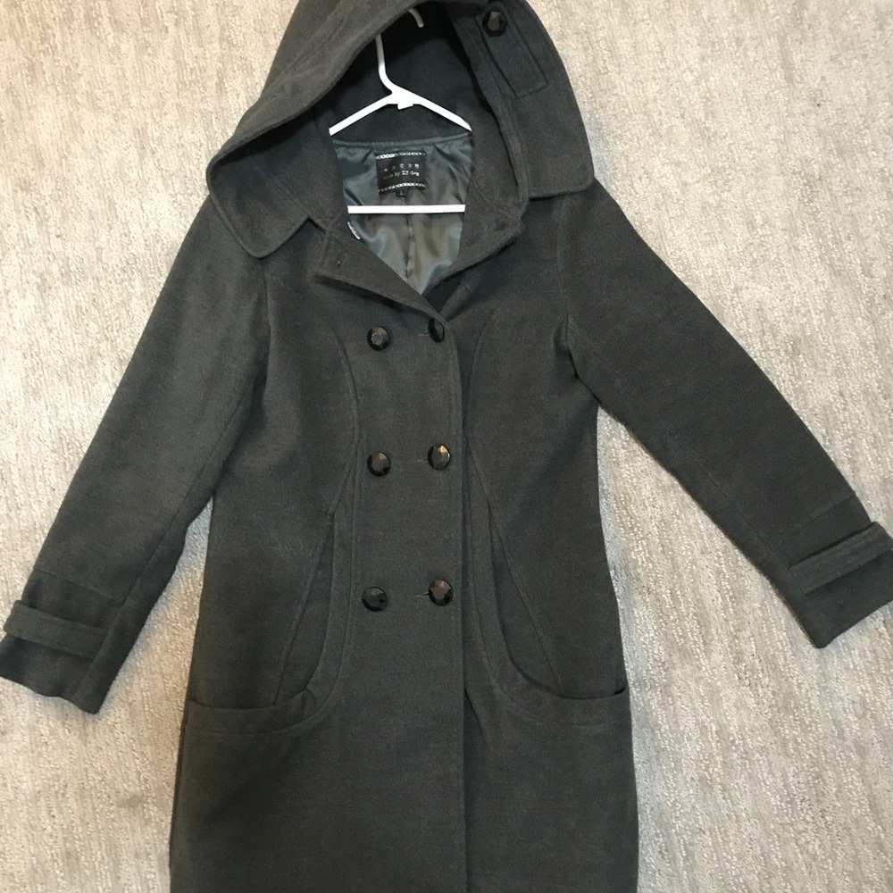 Dark gray pea coat